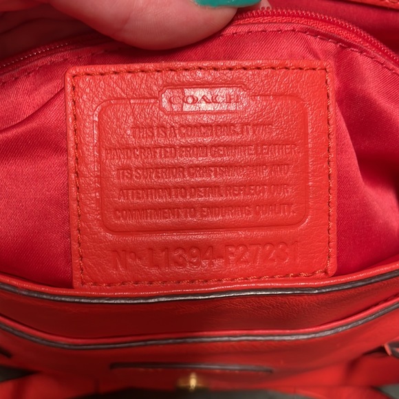 Genuine Leather Coral Coach Bag - Picture 2 of 8